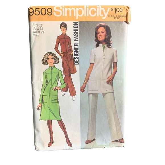 Simplicity 9509 Misses Dress Shirt Pant Sewing Pattern Size 16 - uncut - Picture 1 of 2